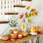 autumn decorating ideas fall pumpkin tableau ASVCNJB