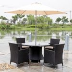 cheap garden furniture sets brown outdoor garden furniture set with 4 chairs and a parasol JHFFBJB