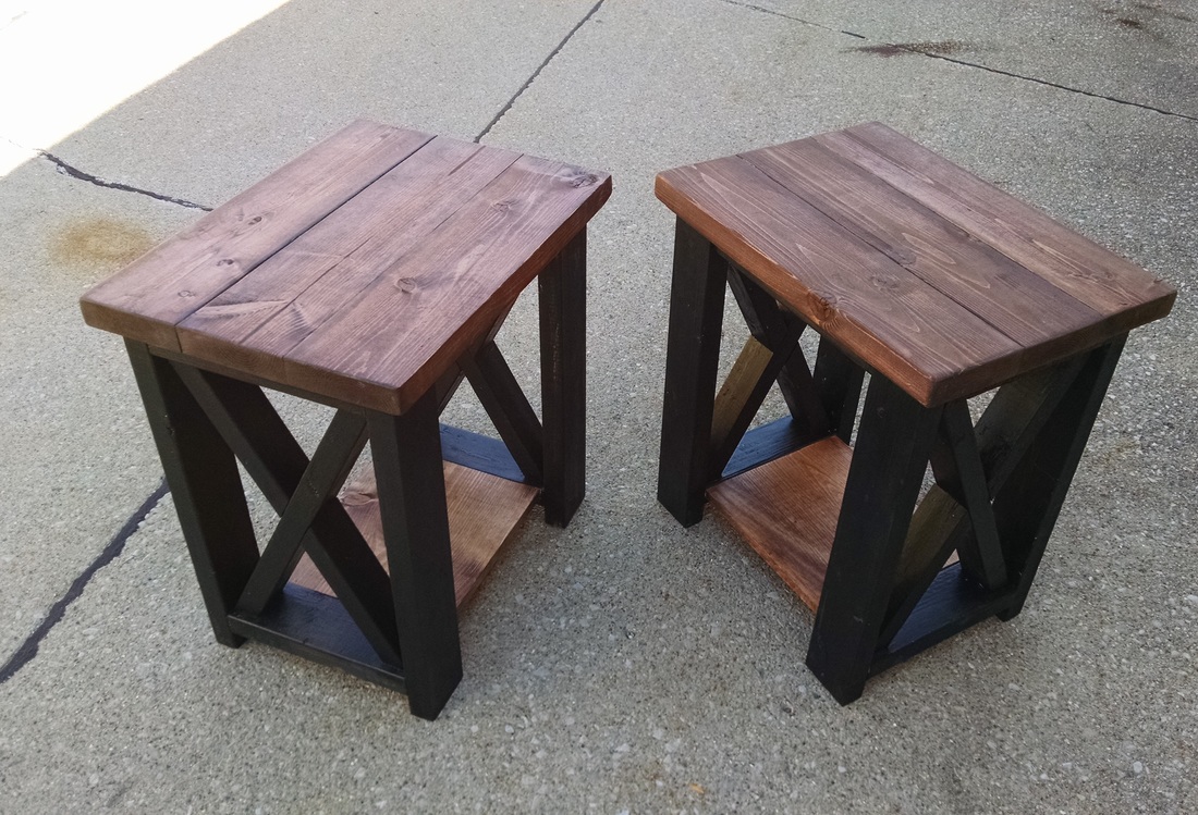 custom end table end table # 001 (sample shows special walnut stain) KDLBHTD