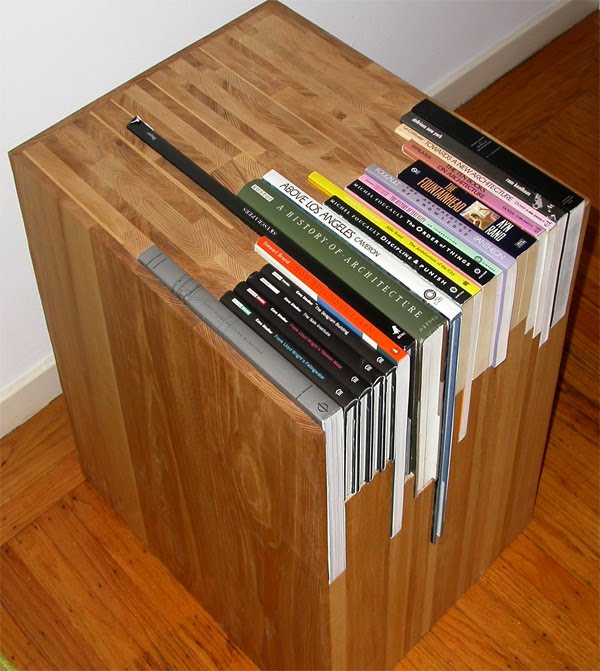custom end table the centered librarian: custom book end table PVOWNYZ