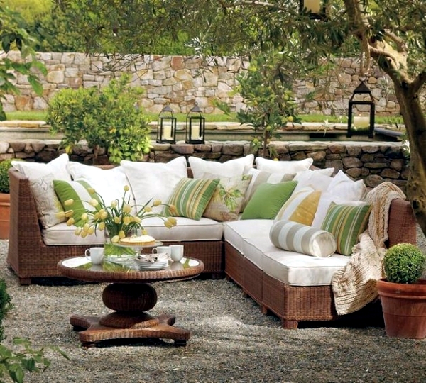 Garden furniture made of poly rattan