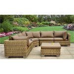 Garden Lounge Furniture modena 6 or 7 piece rattan modular garden lounge set JXTBVWT