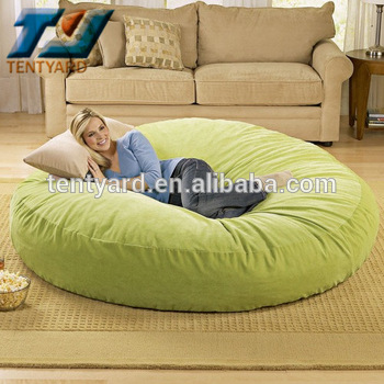 last sales green round bean bag sofa bed, round soft corner beanbag MIWFBDW