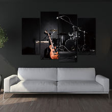 panel shelves for musical decoration wall art painting 4 panel print on the music of the band MJZGWPU
