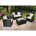 Rattan Garden Furniture Set rattan garden furniture set 4 piece chairs sofa table outdoor patio wicker KBFYGWL