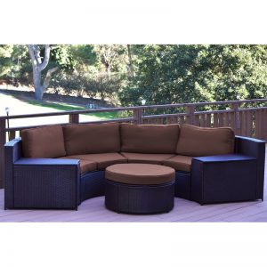 Rattan Seating Group cartagena 5 piece rattan sofa seating group with cushions SGPOQWV