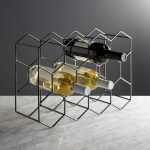 11-bottle graphite wine rack + reviews | crate and barrel VMULOTO