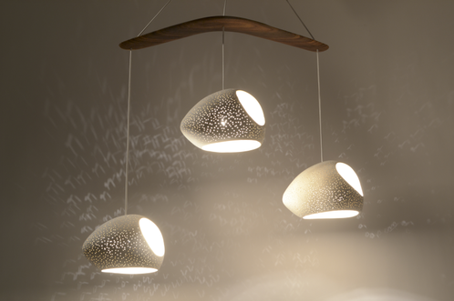 designer lights claylight double cut boomerang - designer lighting ceramic  chandelier | lightexture - unique ZGQCLOB