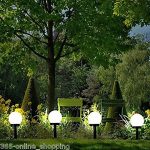 Garden Lights image is loading modern-large-solar-powered-white-globe-ball-garden- IJNVHNG