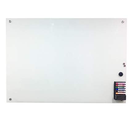 Glass Magnetic Board co-z magnetic glass dry erase board set , 40x 60, NTZZPLX