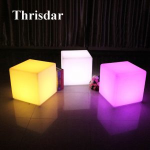 Illuminated furniture rgb rechargeable led illuminated furniture remote control outdoor led cube  chair bar ktv pub plastic PCVCDTI