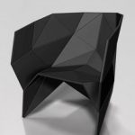modern design chair oric - black modern chair inspired by polyhedron origami | chair . stuhl .  chaise XUJEHRW