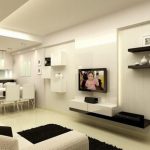 modern living room design for small house white minimalist house interior design with small modern kitchen living room  open plan design ideas VCZCJEK