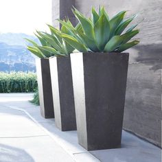 modern planters ideas 30+ pretty front door flower pots for a good first impression JXHIVCX
