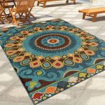 Outdoor rugs amazon.com: contemporary, bohemian style 5u0027 x 8u0027 indoor/outdoor stain  resistant geo bongkok multi area rug: SQBNOPW