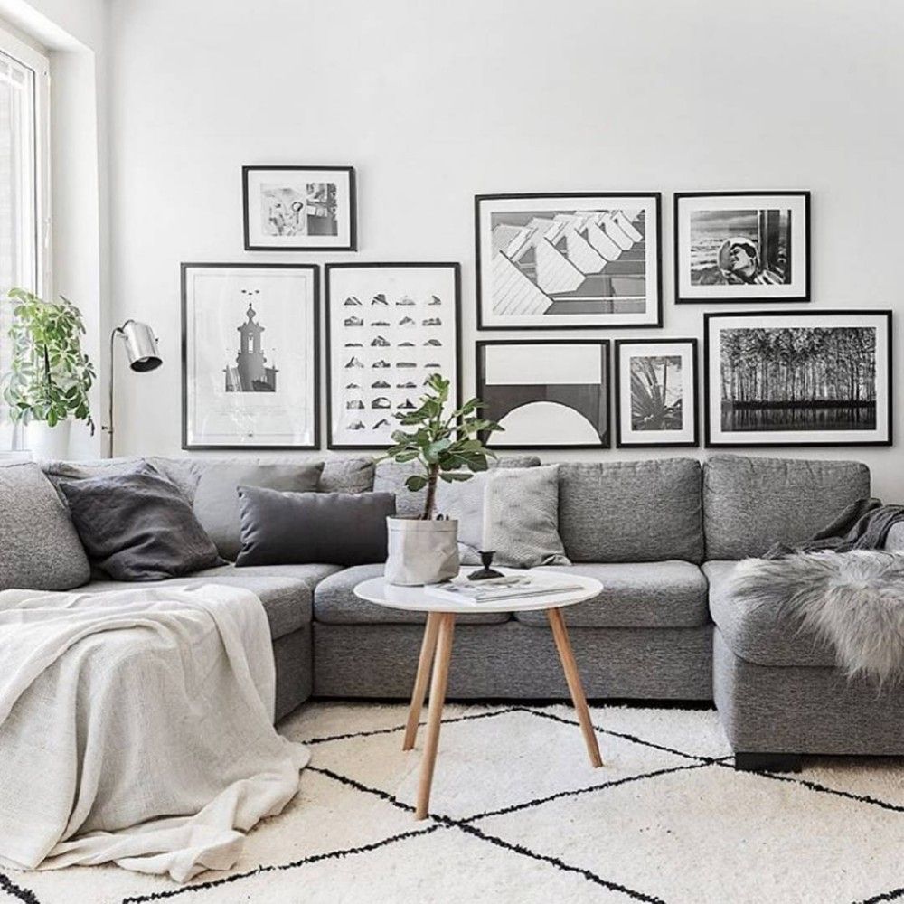 Scandinavian design living room living room decor with grey couch, living room ideas modern grey, room and  board TAMUQVQ