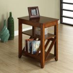 Side table with magazine rack furniture of america rust side table with magazine rack, antique oak ZWOVPSC