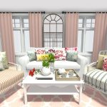 Spring decoration for the living room spring decorating ideas: living room with floral and trellis pattern home  decor XMPEFLD