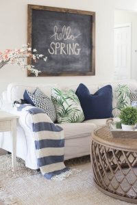 Spring decoration for the living room spring home tour - decorating the living room IQRPEHG