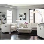 white living room furniture chaviano pearl white living room set VWTYJGI
