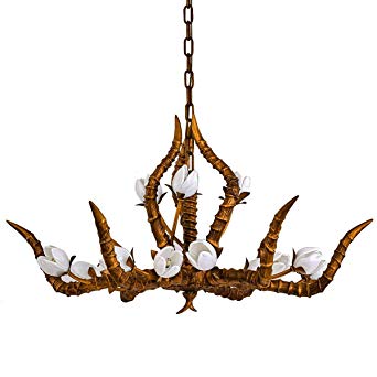 Antique Chandeliers for Living Room Antelope Horn Chandelier Bronze