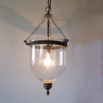 Antique clear-glass Hundi hanging lamp no.1 :: English Lamp Company