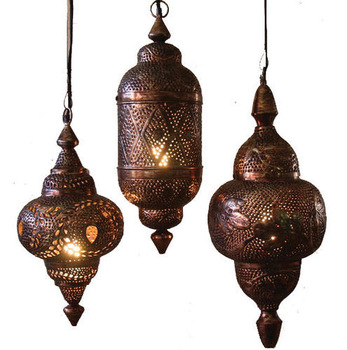 Moroccan Hanging Lamps~ Moroccan Lanterns~ Antique Copper Moroccan
