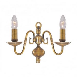 Buy Flemish Traditional Antique Brass Wall Light.