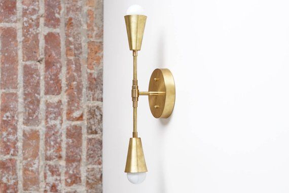 Brass Sconce Light - Wall Sconce - Modern Sconces - Gold Wall Light