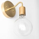 Brass Wall Sconce Globe Sconce Minimal Sconce Light | Etsy