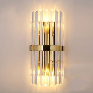 led crystal rose gold wall lamp bedroom wall mounted decor elegant