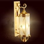 D250mm H660mm Golden Brass Wall Lamp Indoor Wall Sconce Lighting