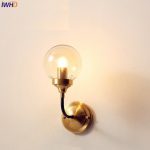 IWHD Modern Nordic Wall Lamp Copper Brass Fixtures For Home Lighting
