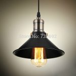 Vintage American country style small black iron pendant lights