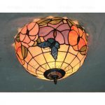 Butterfly Tiffany Country Style Ceiling Lights For Lighting