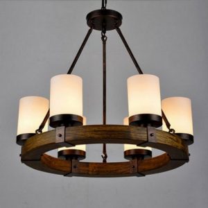 LightInTheBox Vintage Old Wood Wooden Chandeliers Painting Finish