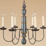 Primitive Light - Forge Chandelier - Colonial - Wood - Country Style