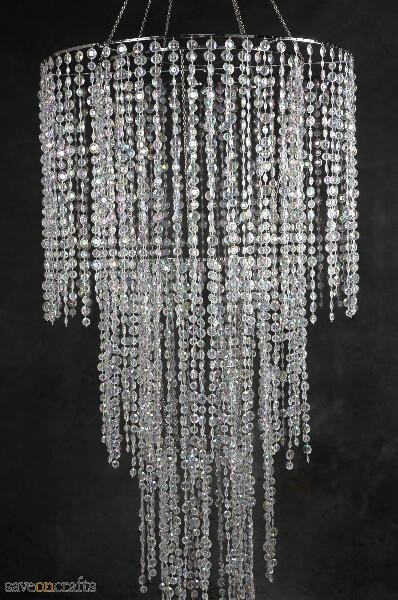 Four Tier Crystal Chandelier 77in | Save-On-Crafts