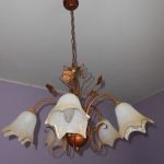 Unkown designer - Florentine ceiling lamp hanging lamp ,metal leaves