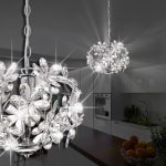 Crystal flowers Hanging light Ø340mm/ Florentine/ Chrome/ / Acrylic