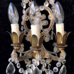 Small Pair of Antique Beaded Florentine Wall Lights - Wall-light 22