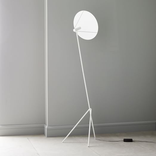 Powell LED Floor Lamp - Satin White | west elm