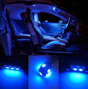 9 pcs Blue LED SMD Interior lights kit Canbus No Error for VW Touran