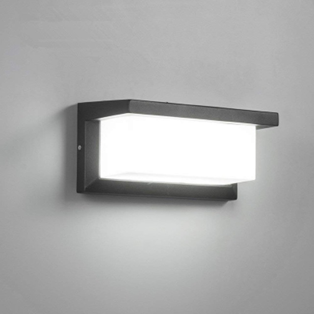 18W Outdoor Lighting Modern Wall Light LED Wall Sconce Square Metal