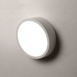 Contemporary Round LED Wall Light 20'' Width, Black/ White