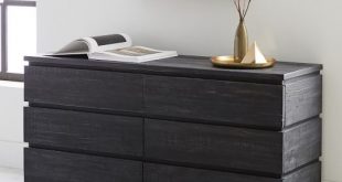 Emmerson® Modern Reclaimed Wood 6-Drawer Dresser - Ink Black | west elm