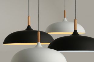 Minimalist Modern Pendant Lamps E27 Wood & Aluminum Lampshade