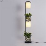 Modern Art Creative Plants Floor Lamp Plasscloth Standing Light for
