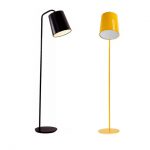 Modern simple Floor Lamp yellow black white color lampshade floor