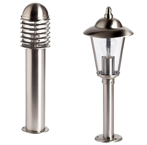 Outdoor stainless steel pedestal lights –
  noble for your garden
